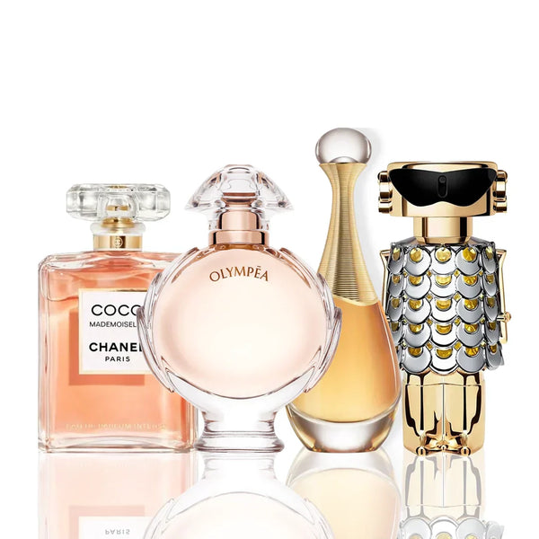 Kombó 4 Parfüm - Coco Chanel + J'Adore + Olympea + Paco Rabanne Fame 100ML