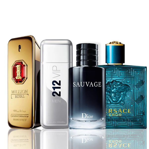 Kombó 4 Parfüm | One Million Royal + 212 VIP Férfi + Sauvage Dior + Versace Eros 100ML
