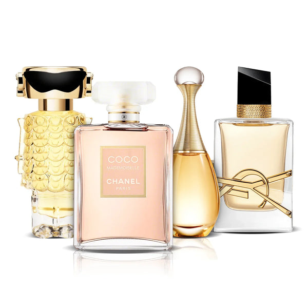 Kombó 4 parfüm | Fame, Coco Mademoiselle, Jadore és Libre (100ml)