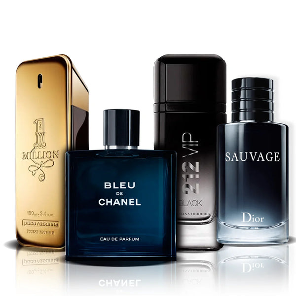 Kombó 4 parfüm | One Million, Bleu de Chanel, 212 Vip Black és Sauvage (100ml)